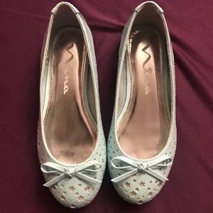 Nina Girls Size 1 Mint Patent Dress Flats